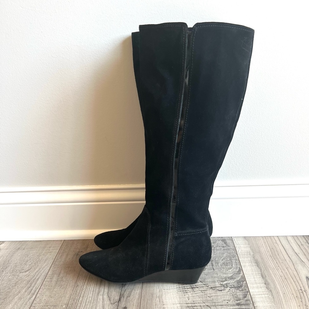 Alfani Black Wedge Suede Boots